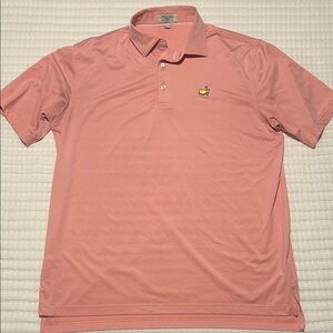 Masters designed by Peter Millar Large Light Pink Polo Shirt